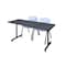 Kobe Rectangle Mobile table, 72" W, 72" H, Laminate Top, Gray MKTRCT7224GY47GY - alternate 1